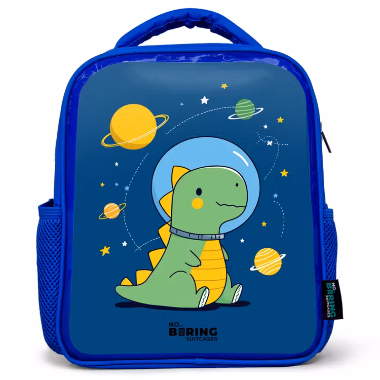 Kids backpack - Blue - Dino - Planet - Star - Blue — 1