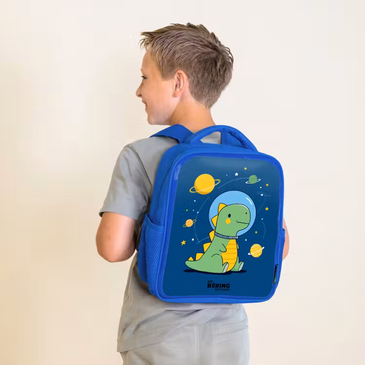 Kids backpack - Blue - Dino - Planet - Star - Blue — 2