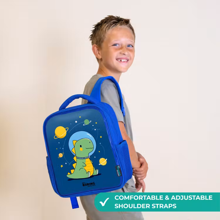 Kids backpack - Blue - Dino - Planet - Star - Blue — 4