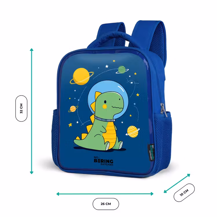 Kids backpack - Blue - Dino - Planet - Star - Blue — 6