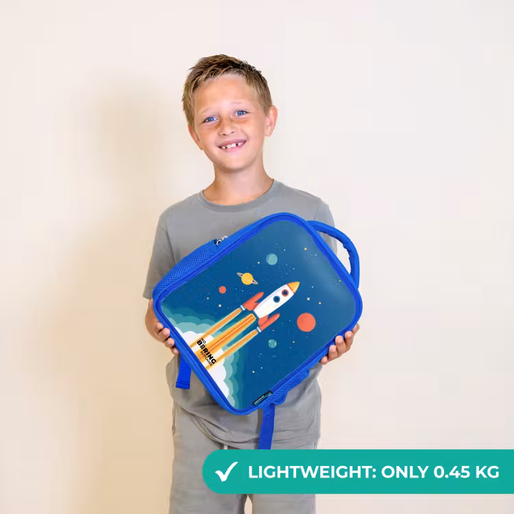 Kids backpack - Blue - Rocket - Planet - Stars - Multicolored — 3