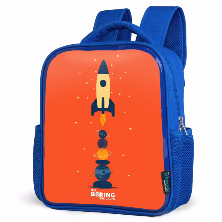 Kids backpack - Blue - Rocket - Stars - Planets — 7