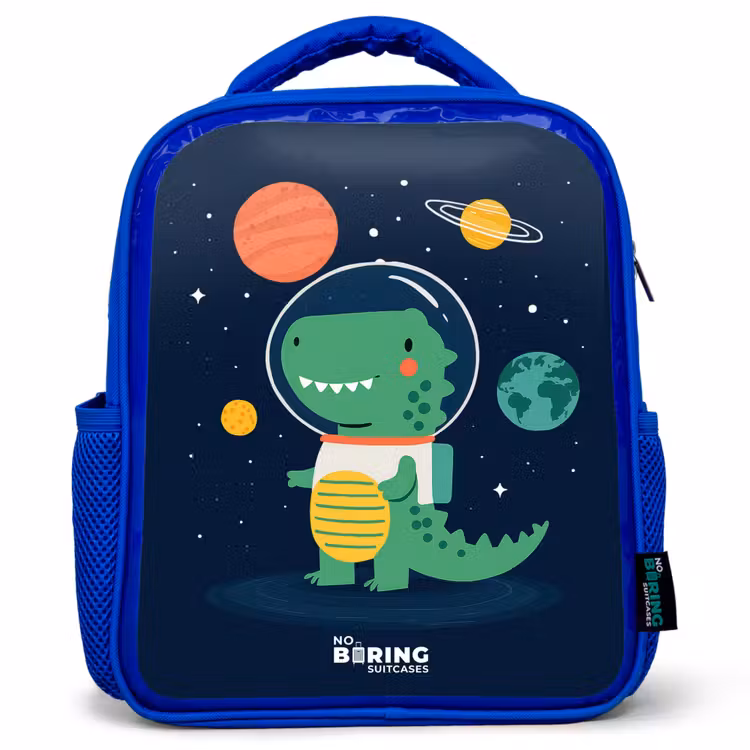 Kids backpack - Blue - Space - Dino - Planets - Stars — 1