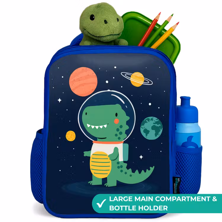 Kids backpack - Blue - Space - Dino - Planets - Stars — 5