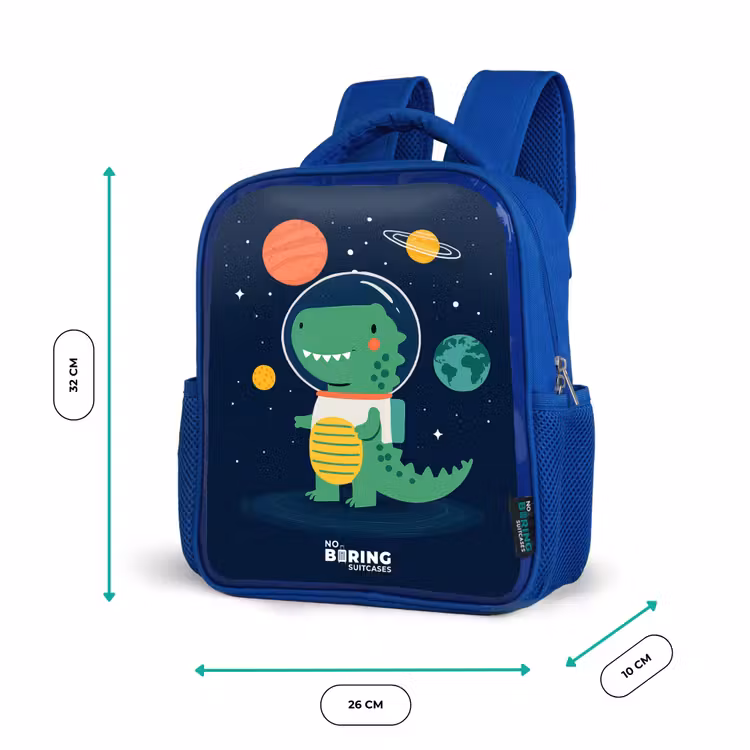 Kids backpack - Blue - Space - Dino - Planets - Stars — 6