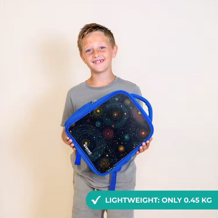 Kids backpack - Blue - Stars - Planets - Colorful — 3