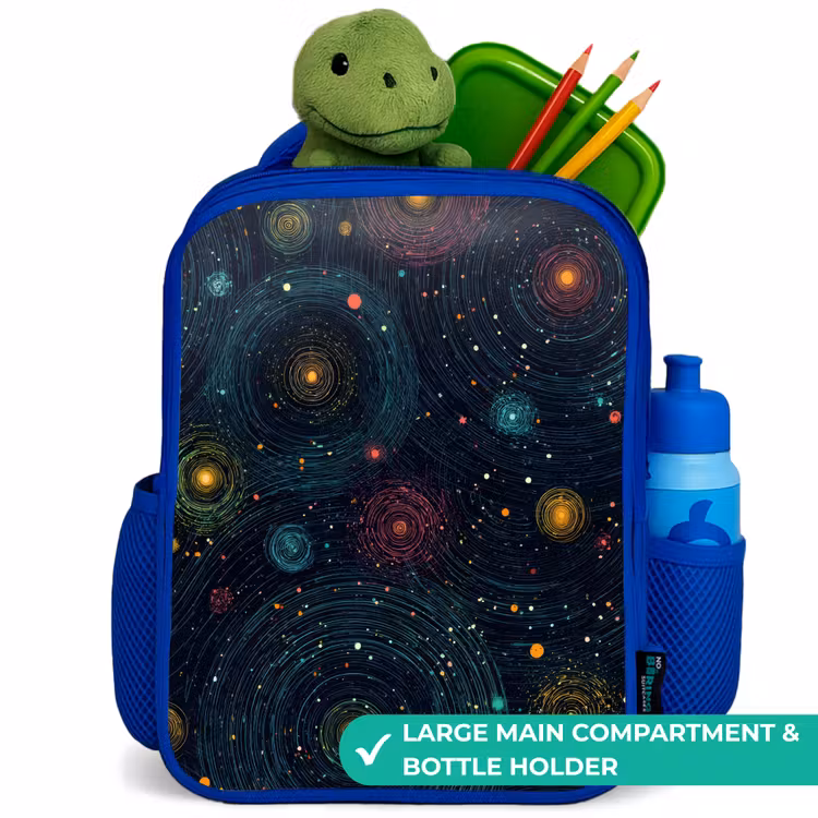 Kids backpack - Blue - Stars - Planets - Colorful — 5