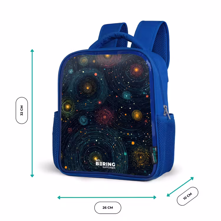 Kids backpack - Blue - Stars - Planets - Colorful — 6