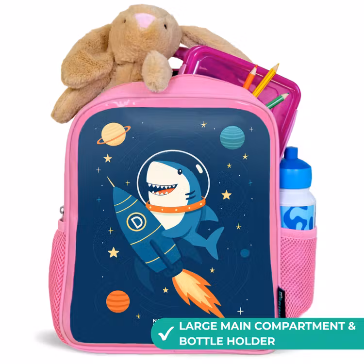 Kids backpack - Pink - Animal - Space - Planet - Rocket — 2