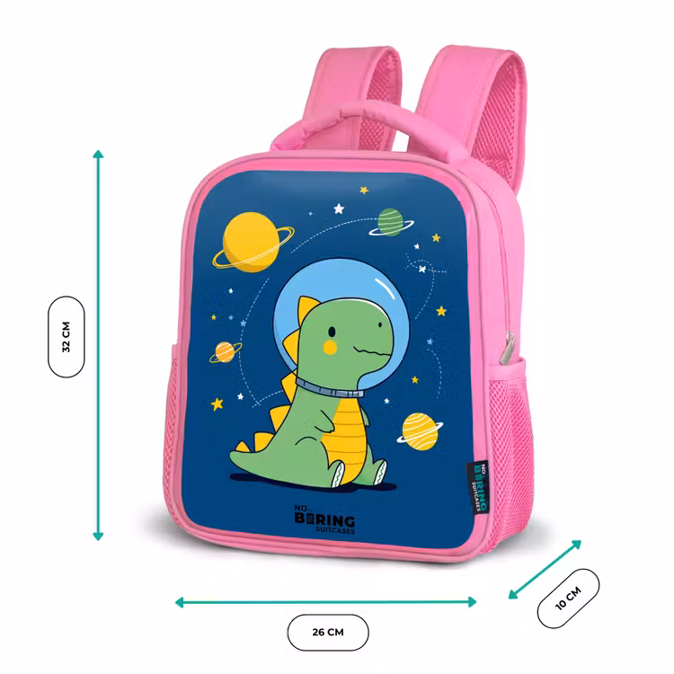 Kids backpack - Pink - Dino - Planet - Star - Blue — 3