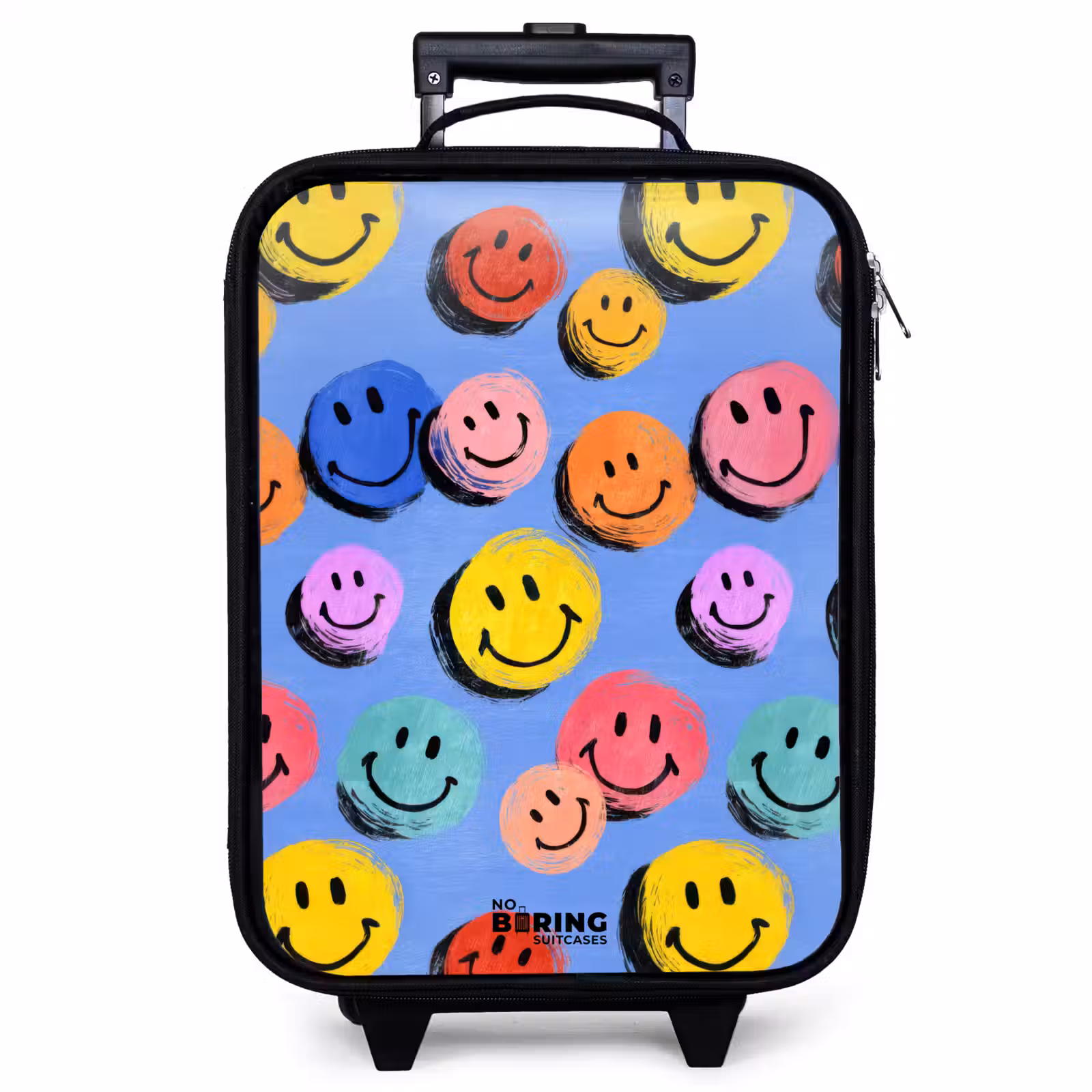 Children's suitcase - A playful and artistic pattern of colorful smileys — 1