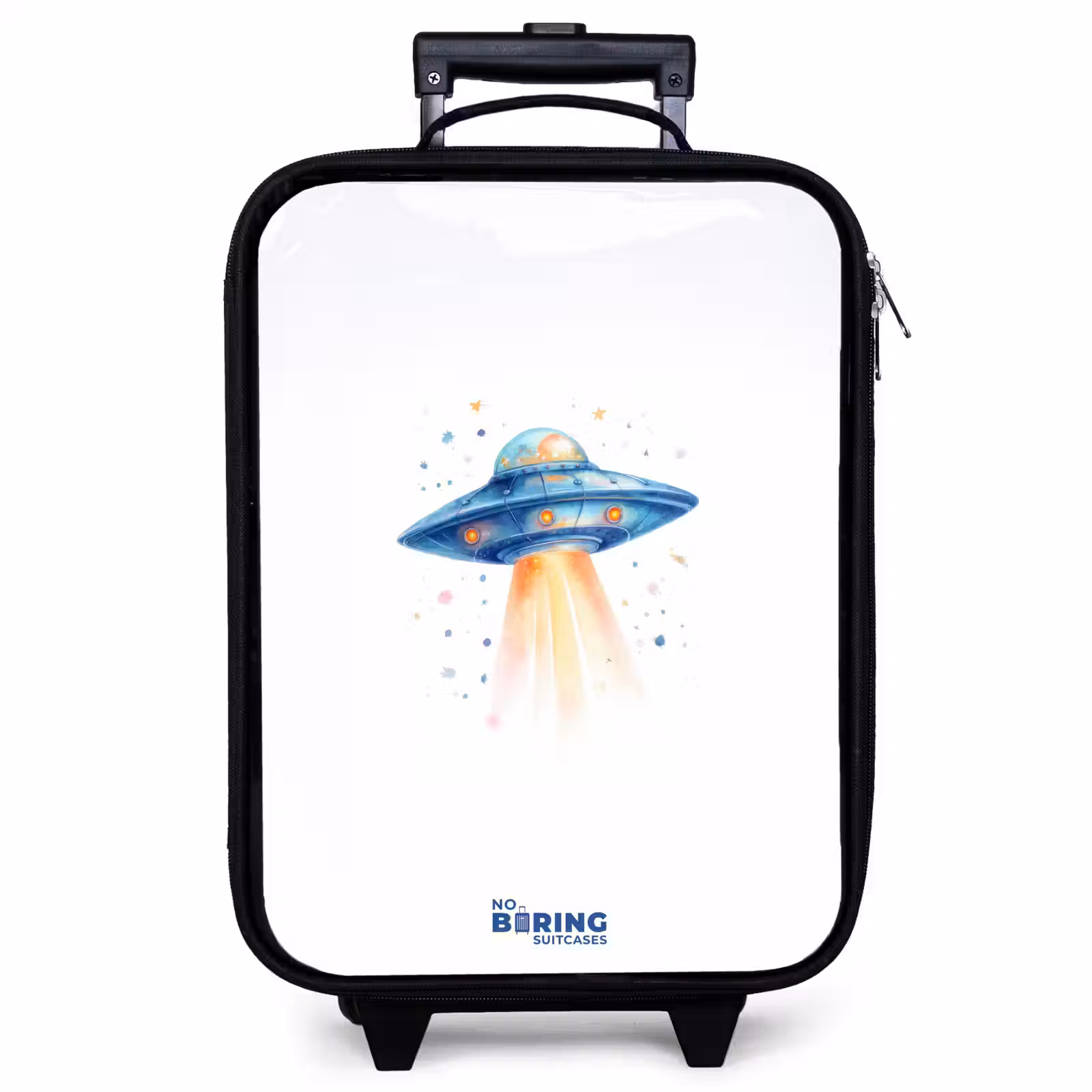 Children's suitcase - Blue spaceship with beam of light — 1