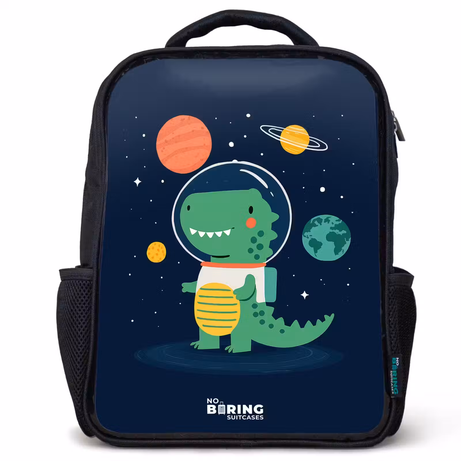 Kids backpack - Black - Space - Dino - Planets - Stars — 1