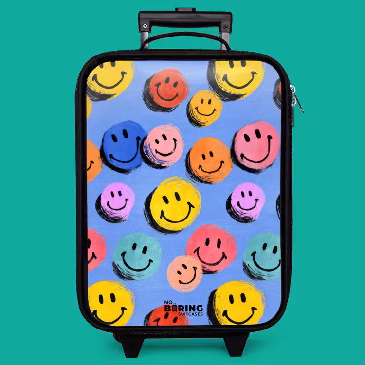 Children's suitcase - A playful and artistic pattern of colorful smileys — 4
