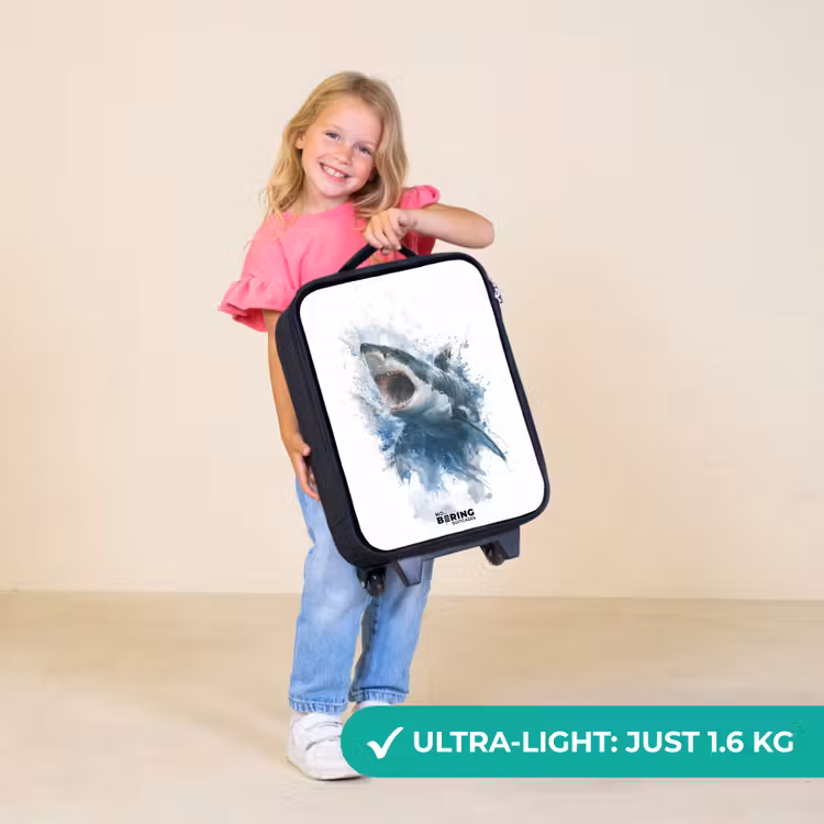 Children's suitcase - Attacking shark in watercolor — 5