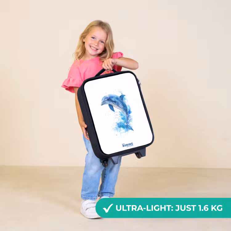 Children's suitcase - Jumping blue dolphin — 5