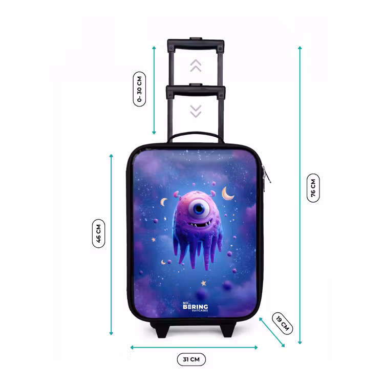 Children's suitcase - Merry purple eye in space — 3