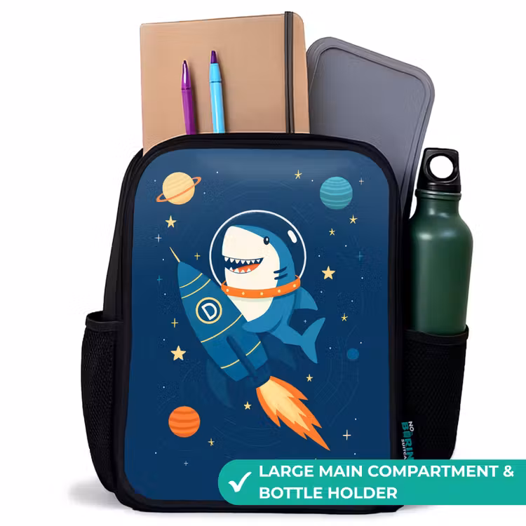 Kids backpack - Black - Animal - Space - Planet - Rocket — 10