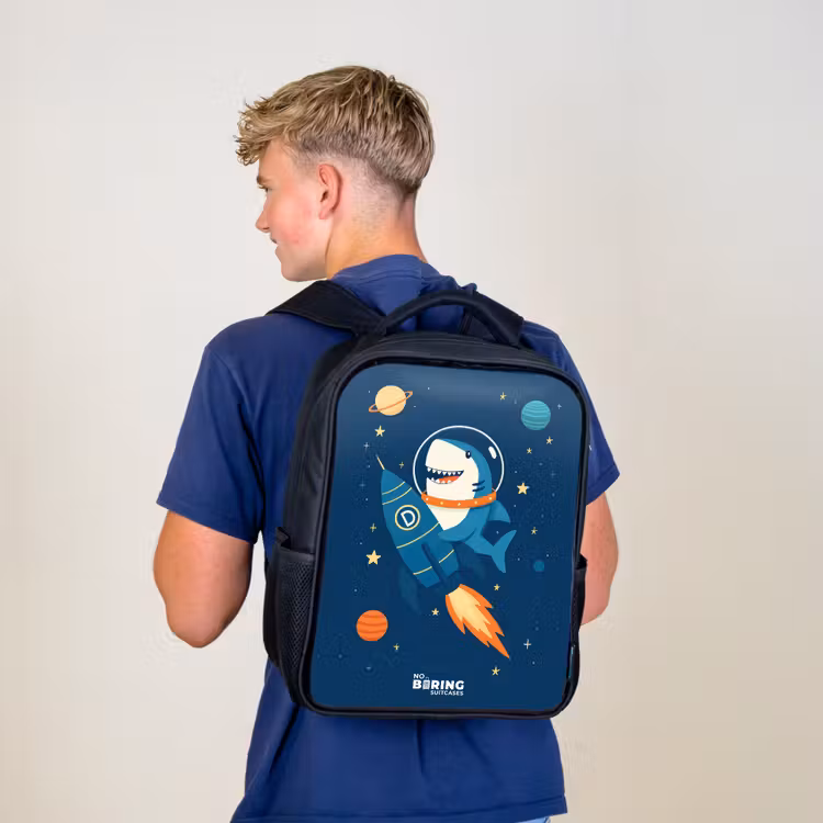 Kids backpack - Black - Animal - Space - Planet - Rocket — 5