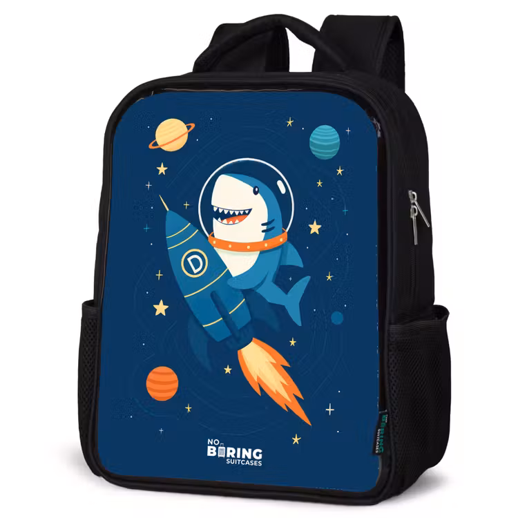 Kids backpack - Black - Animal - Space - Planet - Rocket — 6