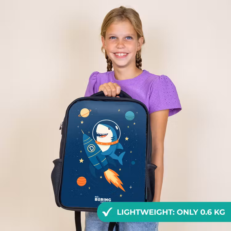 Kids backpack - Black - Animal - Space - Planet - Rocket — 9