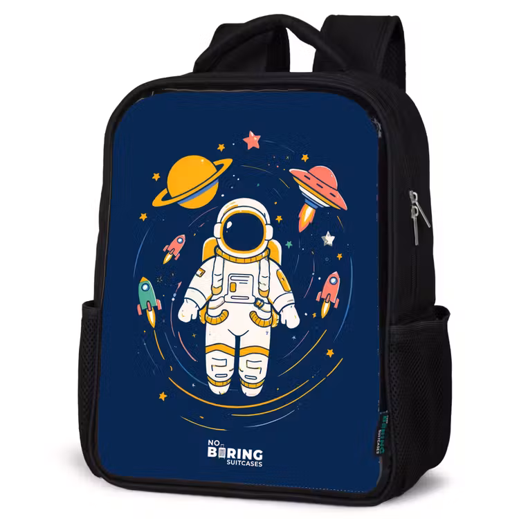 Kids backpack - Black - Astronaut - Planet - Stars - Rocket — 6
