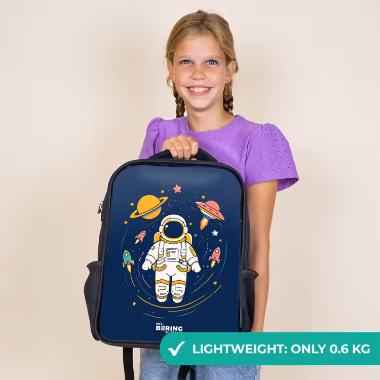 Kids backpack - Black - Astronaut - Planet - Stars - Rocket — 9