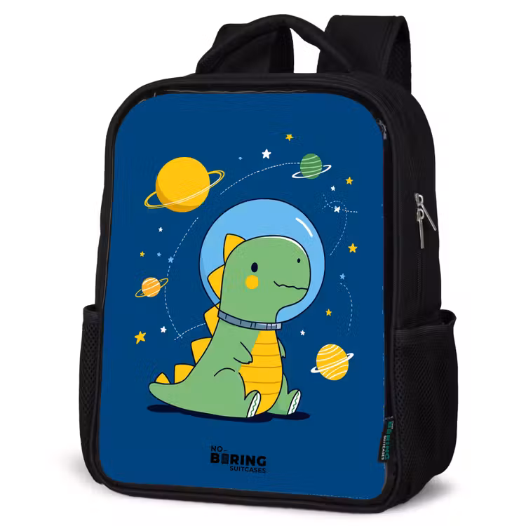 Kids backpack - Black - Dino - Planet - Star - Blue — 6