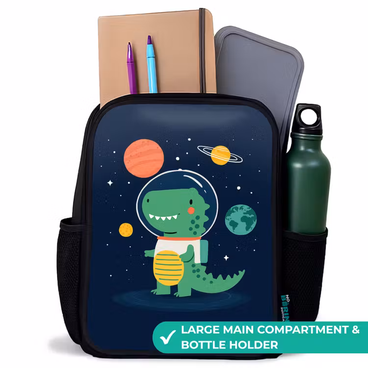 Kids backpack - Black - Space - Dino - Planets - Stars — 10
