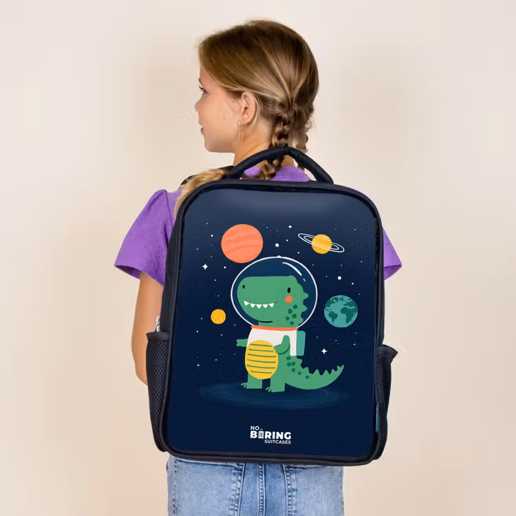Kids backpack - Black - Space - Dino - Planets - Stars — 4