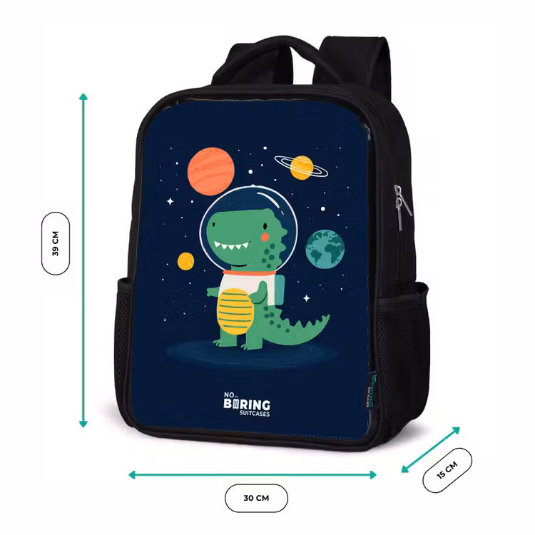 Kids backpack - Black - Space - Dino - Planets - Stars — 8