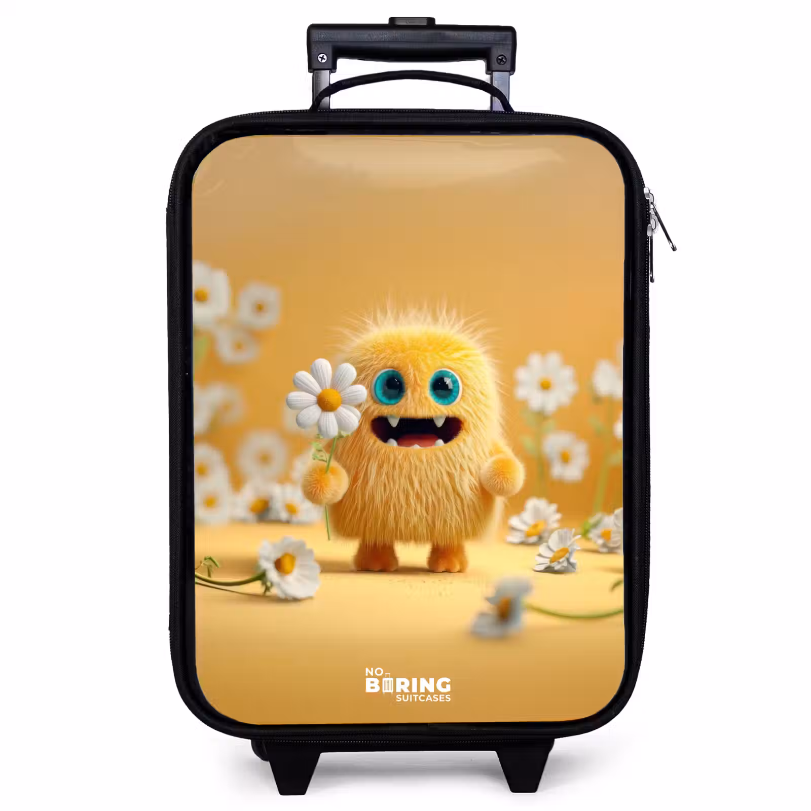 Children's suitcase - Monster - Creature - Flower - Yellow — 1