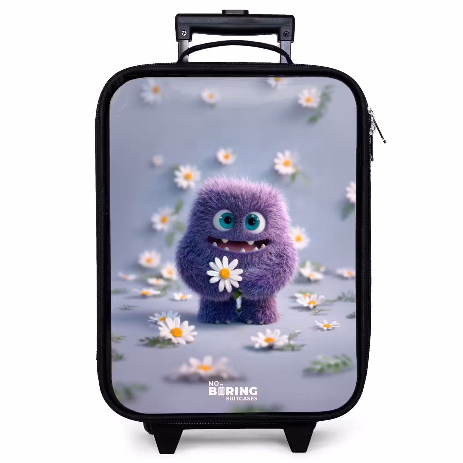 Children's suitcase - Purple Fluffy Friend with Daisy — 1