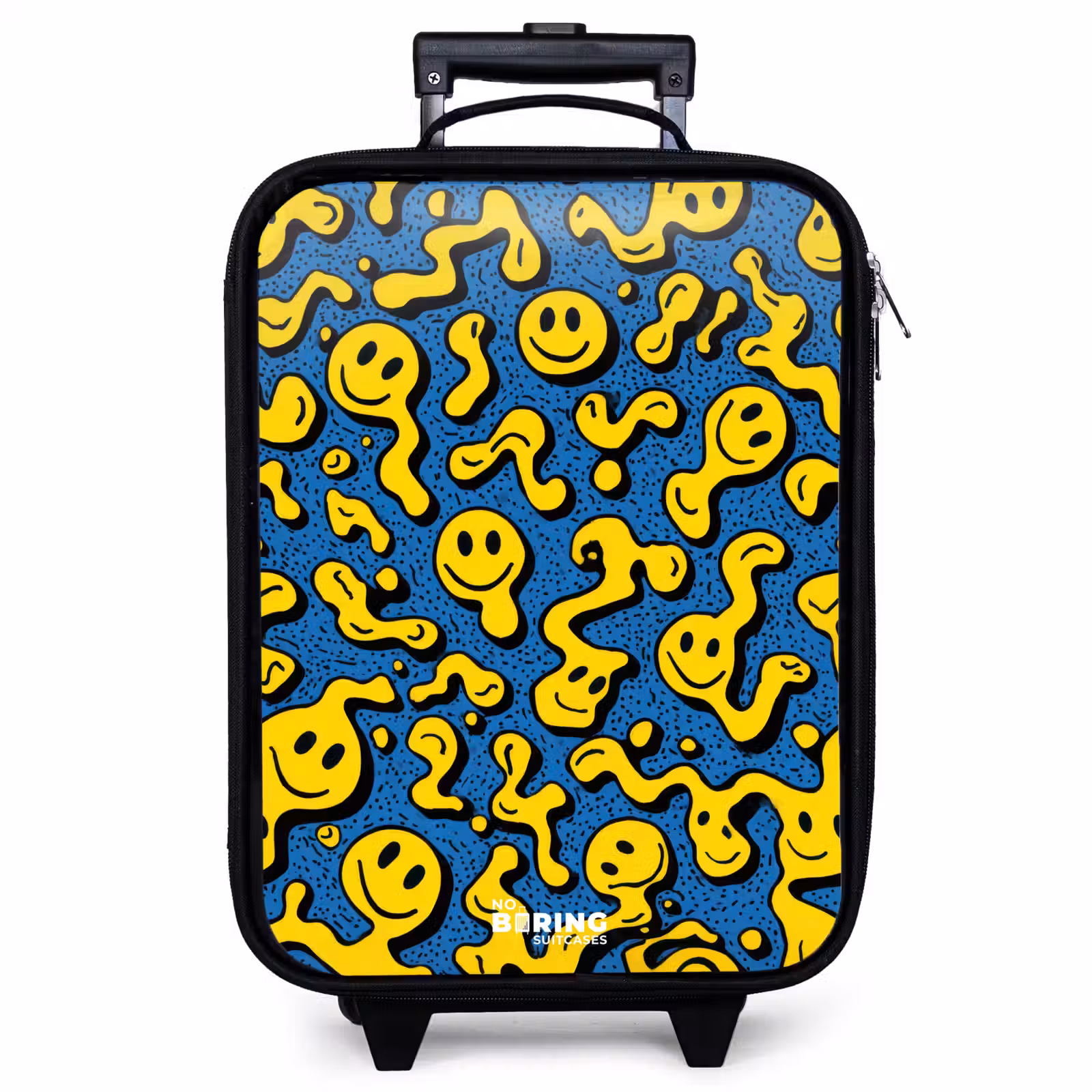 Children's suitcase - Smiley - Blue - Yellow — 1