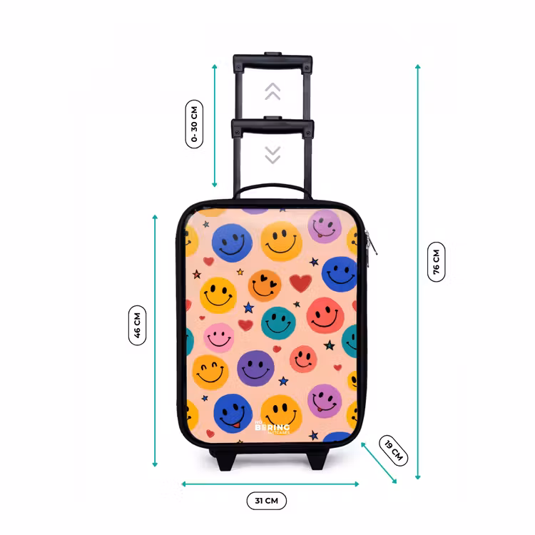 Children's suitcase - Cheerful Smiley Pattern — 3