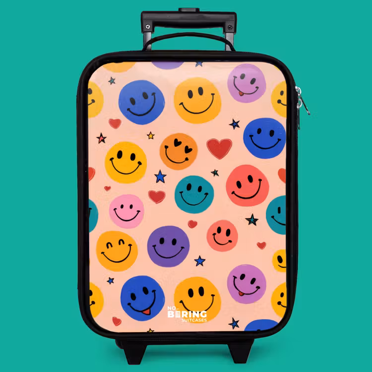 Children's suitcase - Cheerful Smiley Pattern — 4