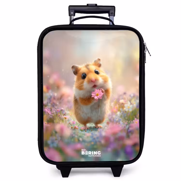 Children's suitcase - Hamster - Flower - Nature - Animal — 1