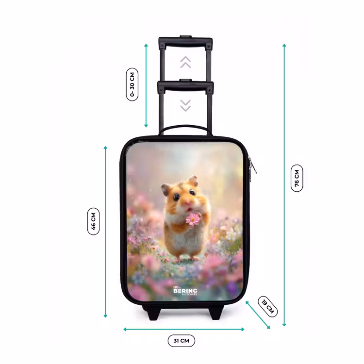 Children's suitcase - Hamster - Flower - Nature - Animal — 3