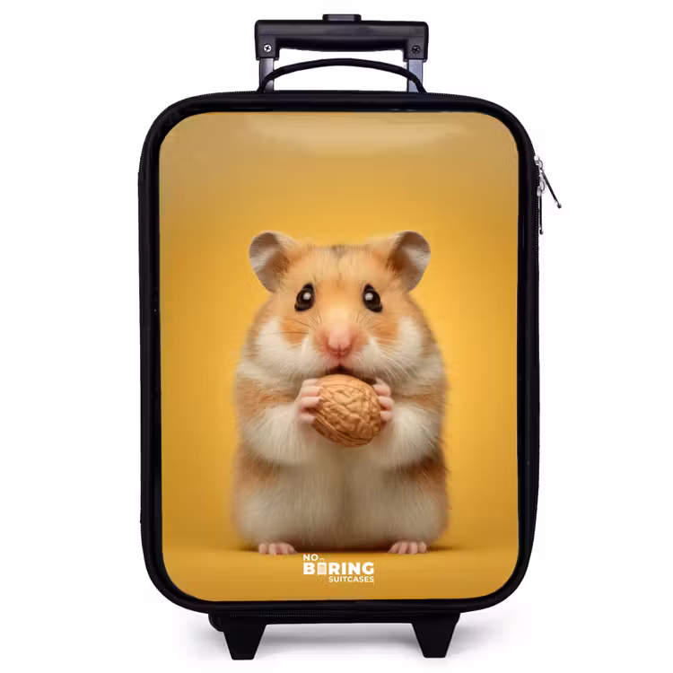Children's suitcase - Hamster - Walnut - Animal — 1