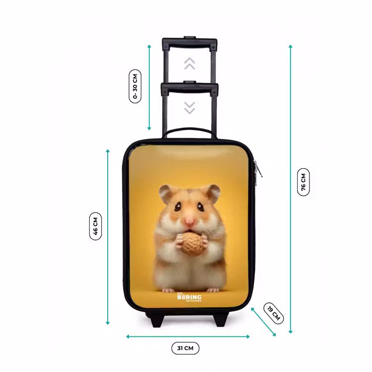 Children's suitcase - Hamster - Walnut - Animal — 3