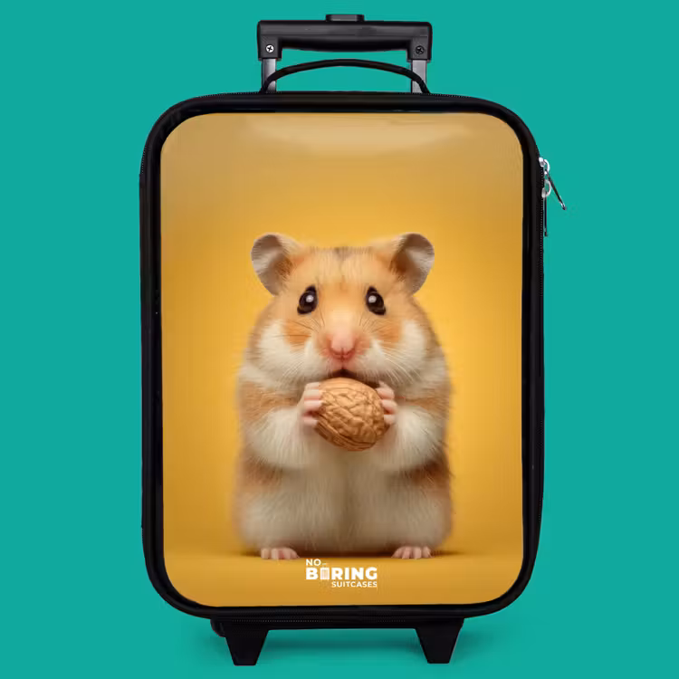 Children's suitcase - Hamster - Walnut - Animal — 4