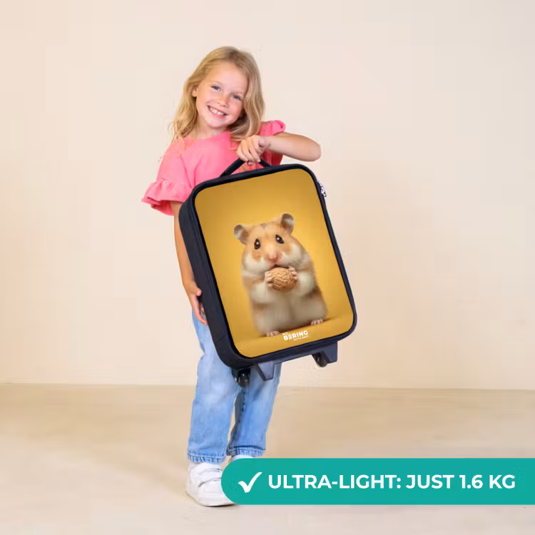 Children's suitcase - Hamster - Walnut - Animal — 5