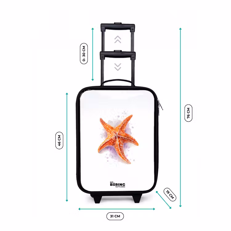 Children's suitcase - Orange Starfish Illustration — 3