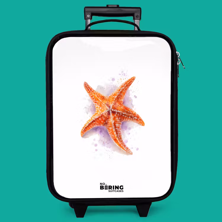Children's suitcase - Orange Starfish Illustration — 4