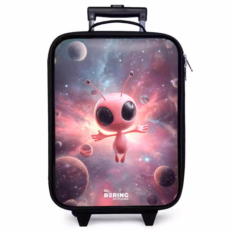 Children's suitcase - Pink Alien in Star Nebula — 1