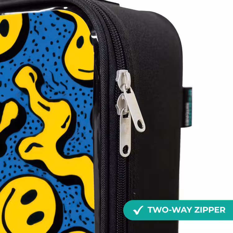 Children's suitcase - Smiley - Blue - Yellow — 6