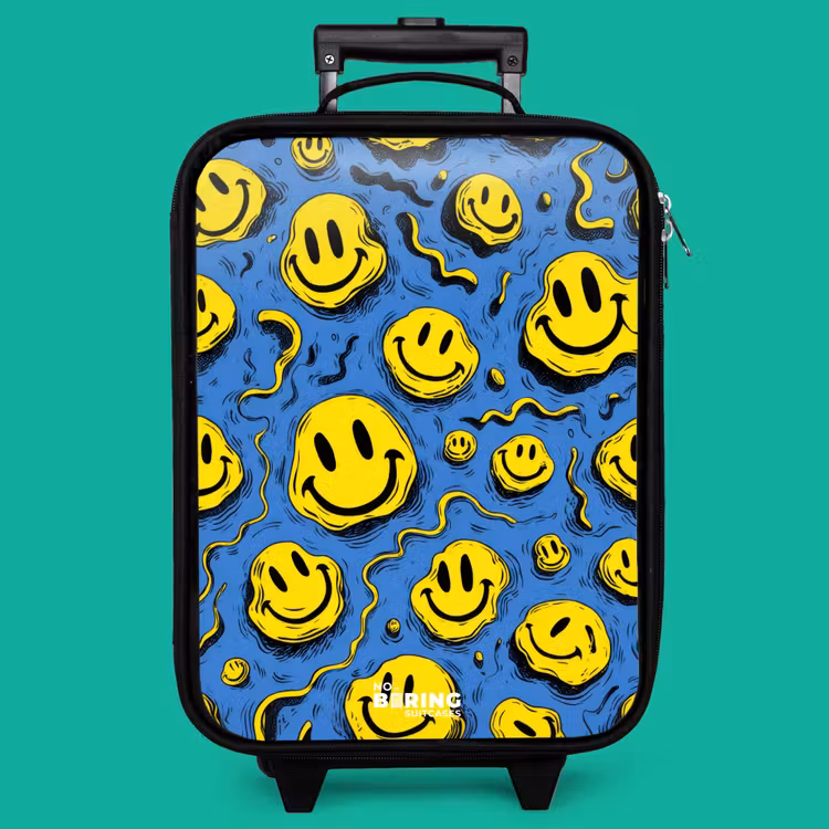 Children's suitcase - Smiley - Yellow - Blue — 4