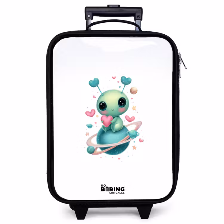 Children's suitcase - Sweet alien creature with heart — 1