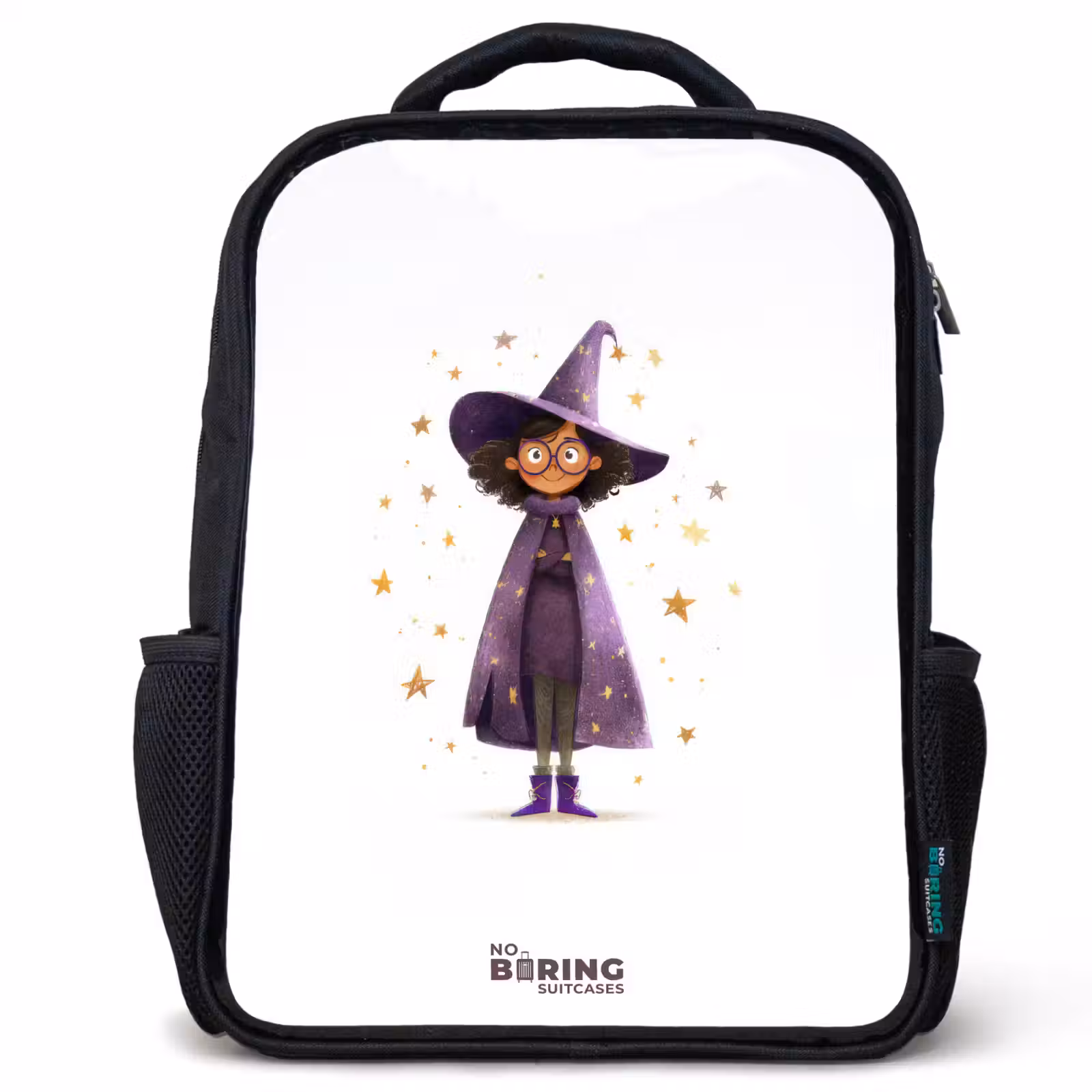 Kids backpack - Black - The purple wizard's cloak — 1