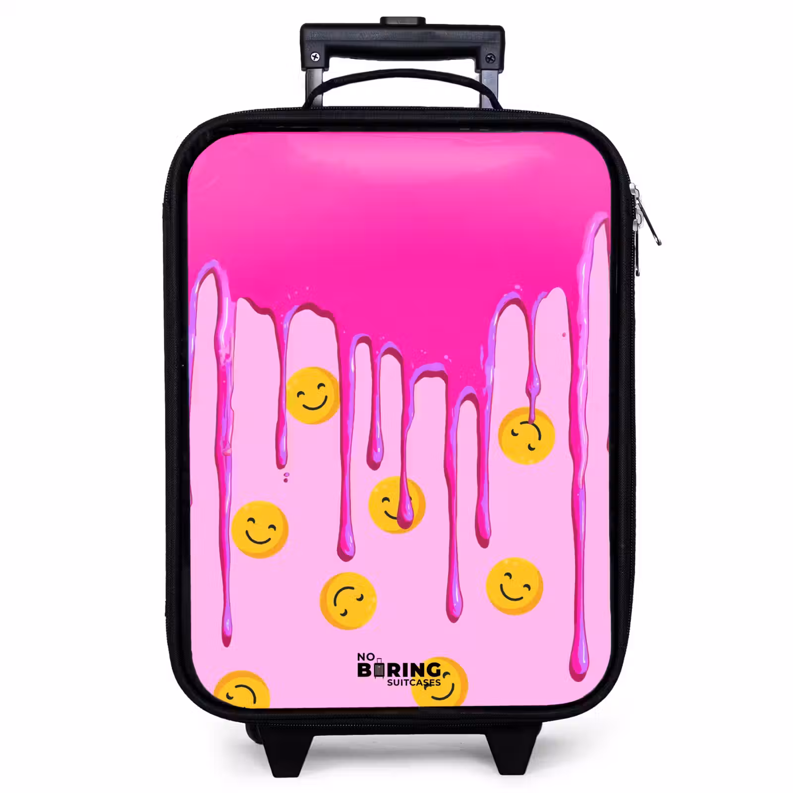 Children's suitcase - Paint - Smiley face - Pink — 1